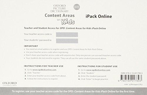 Book Oxford Picture Dictionary Content Area for Kids OPD: Content Areas for Kids iPack Online Access Card Pack free