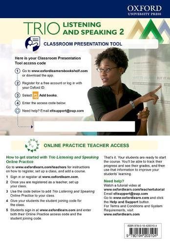 Book Trio Listening and Speaking Level Two Teacher's Online Practice Pack with Classroom Presentation Tool free