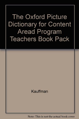 Book The Oxford Picture Dictionary For Content Aread Program Teachers Book Pack free