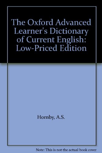 Book The Oxford Advanced Learner's Dictionary of Current English: Low-priced Edition free