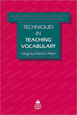 Book Techniques in Teaching Vocabulary (Teaching Techniques in English as a Second Language) free