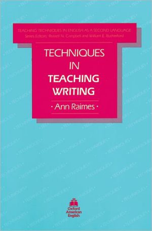 Book Techniques in Teaching Writing (Teaching Techniques in English as a Second Language) free