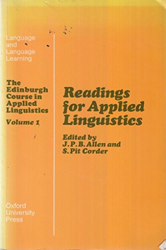 Book Readings for Applied Linguistics (The Edinburgh Course in Applied Linguistics, Vol. 1) (v. 1) free