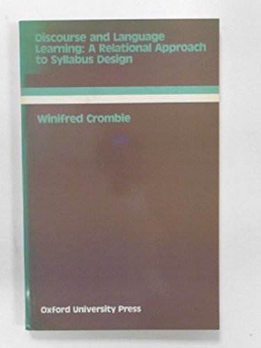 Book Discourse and language learning: A relational approach to syllabus design free