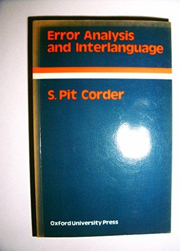 Book Error Analysis and Interlanguage free