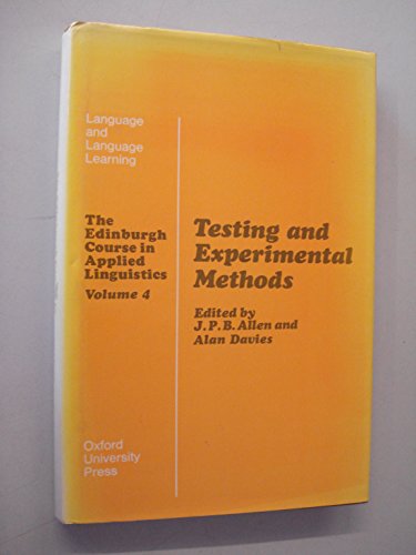 Book Testing and experimental methods free