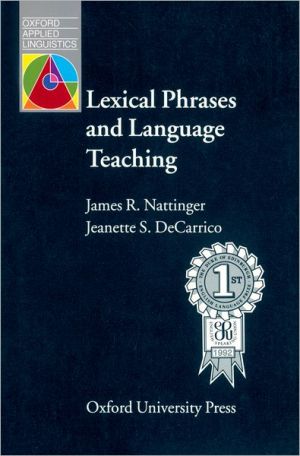 Book Lexical Phrases and Language Teaching (Oxford Applied Linguistics) free