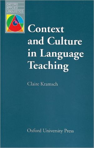 Book Context and Culture in Language Teaching (Oxford Applied Linguistics) free