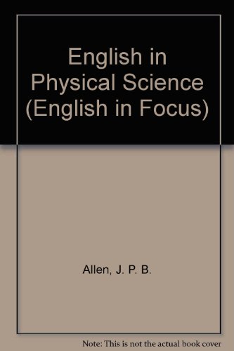 Book English in physical science (English in focus) free