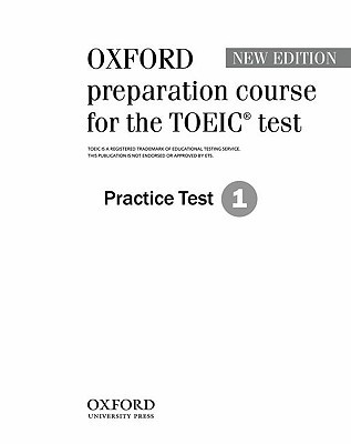 Book Oxford Preparation Course for the TOEIC Test 1 (Preparation Course for TOEIC Test) free