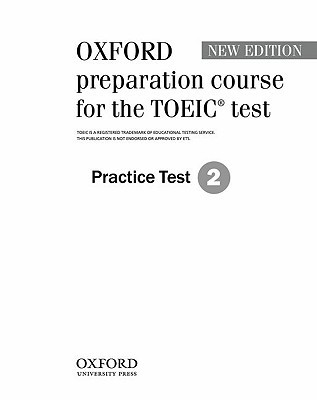 Book Oxford Preparation Course For the TOEIC Test free
