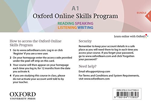 Book Oxford Online Skills Program: A1,: General English Bundle 1 - Card with Access Code free