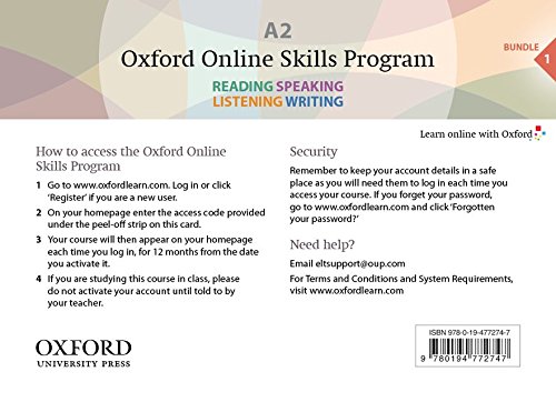 Book Oxford Online Skills Program: A2,: General English Bundle 1 - Card with Access Code free