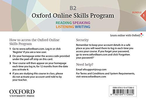 Book Oxford Online Skills Program: B2,: General English Bundle 1 - Card with Access Code free