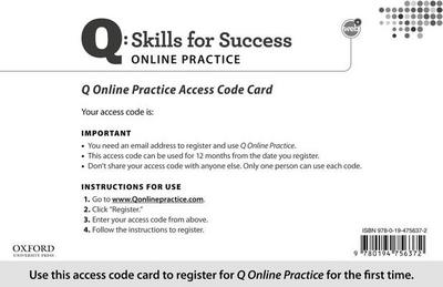 Book Q: Skills for Success Student Access Code Card (sold separately) free