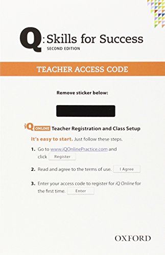 Book Q Skills for Success (2nd Edition). Teacher's Online Practice Access Card (Spanish Edition) free