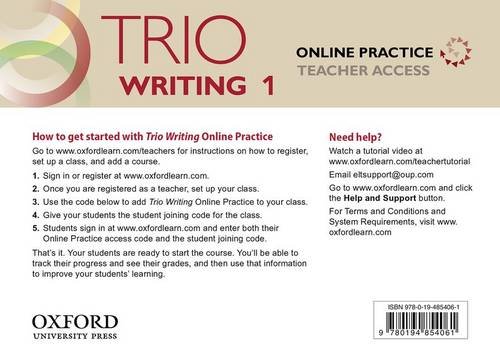 Book Trio Writing: Level 1: Online Practice Teacher Access Card: Building Better Writers.From The Beginning free