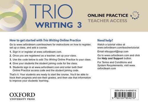 Book Trio Writing: Level 3: Online Practice Teacher Access Card: Building Better Writers.From The Beginning free