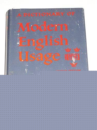 Book A Dictionary of Modern English Usage free
