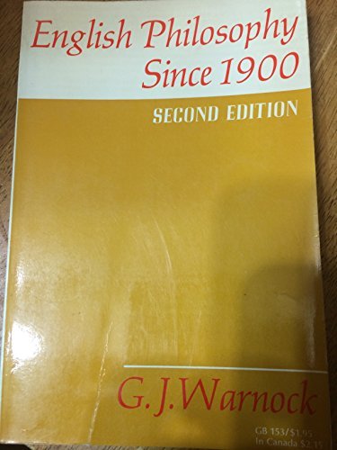 Book English Philosophy Since 1900 free