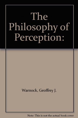 Book The Philosophy Of Perception: free