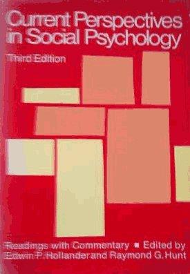 Book Current Perspectives In Social Psychology;: Readings With Commentary free