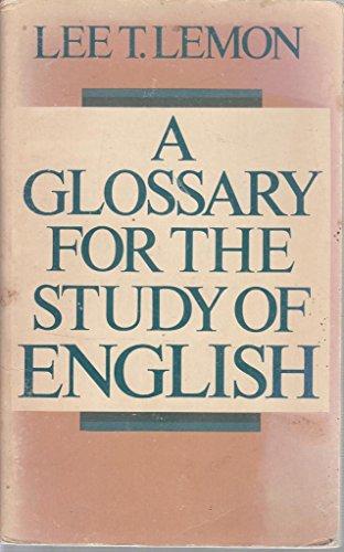 Book A glossary for the study of English free
