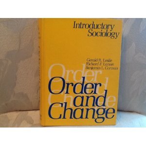 Book Order and Change; Introductory Sociology free