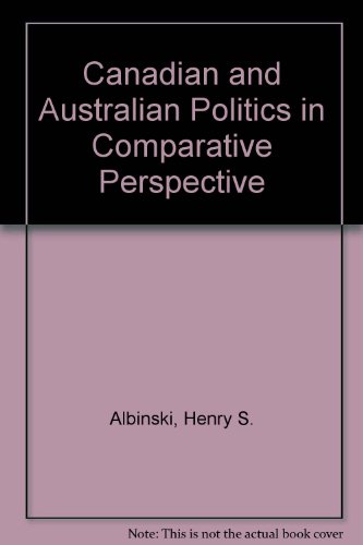 Book Canadian and Australian politics in comparative perspective free