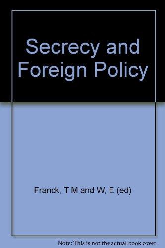 Book Secrecy and Foreign Policy (Studies in peaceful change) free