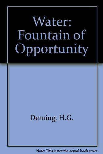 Book Water: The Fountain Of Opportunity free