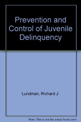 Book Prevention and Control of Juvenile Delinquency free
