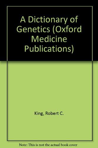 Book A Dictionary of Genetics (Oxford Medicine Publications) free