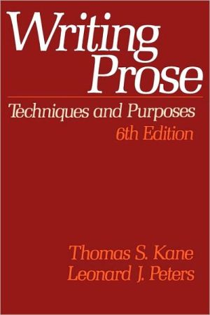 Book Writing Prose: Techniques and Purposes free