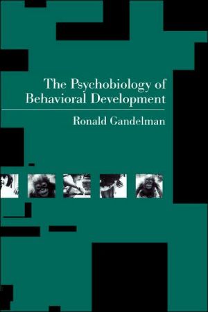 Book The Psychobiology of Behavioral Development free