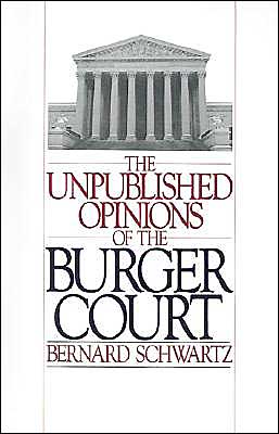 Book The Unpublished Opinions of the Burger Court free
