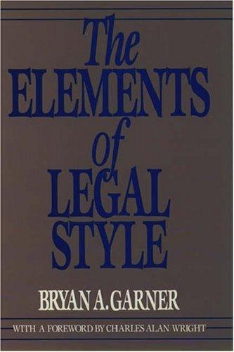 Book The Elements of Legal Style free