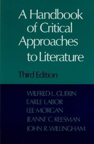 Book A Handbook of Critical Approaches to Literature free