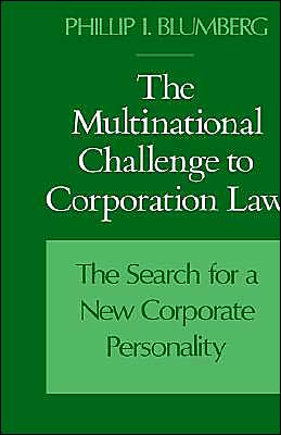 Book The Multinational Challenge to Corporation Law: The Search for a New Corporate Personality free