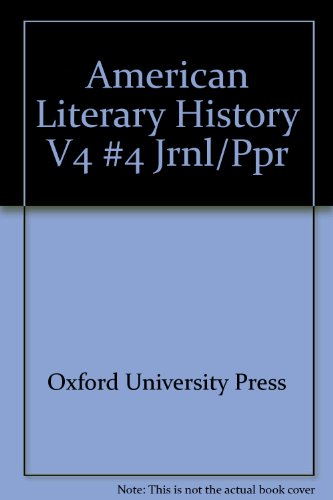 Book American Literary History: Volume 3: No. 4 free