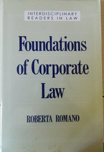 Book Foundations Of Corporate Law (interdisciplinary Readers In Law Series) free