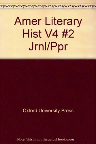 Book American Literary History: Volume 4: No. 2 free
