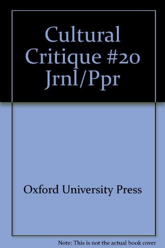 Book Cultural Critique: Issue Number 20 free