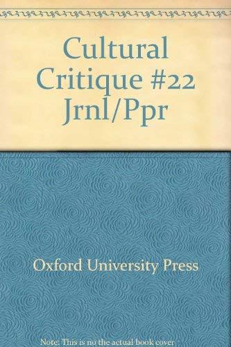 Book Cultural Critique: Issue Number 22 free