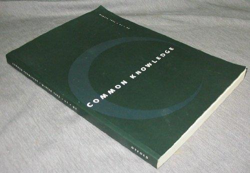 Book Common Knowledge: Volume 1: No. 3 free