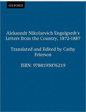 Book Aleksandr Nikolaevich Engelgardt's Letters from the Country, 1872-1887 free