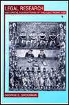 Book Legal Research: Historical Foundations of the Electronic Age free