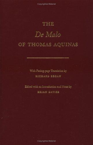 Book The De Malo of Thomas Aquinas free Book The De Malo of Thomas Aquinas free