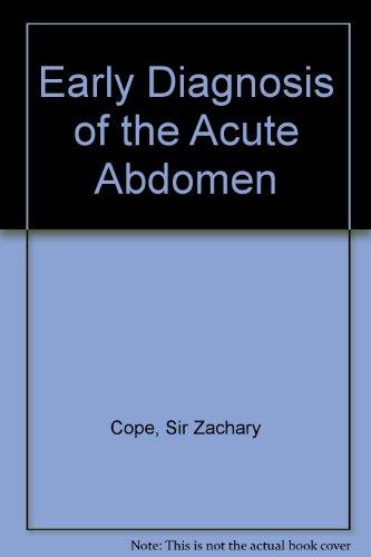 Book Cope's early diagnosis of the acute abdomen free