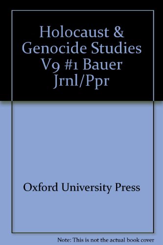 Book Holocaust And Genocide Studies: Volume 9: No. 1 free
